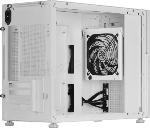 Photo de Boitier Mini Tour Micro ATX Mars Gaming MC-LCD avec panneau vitré (Blanc)