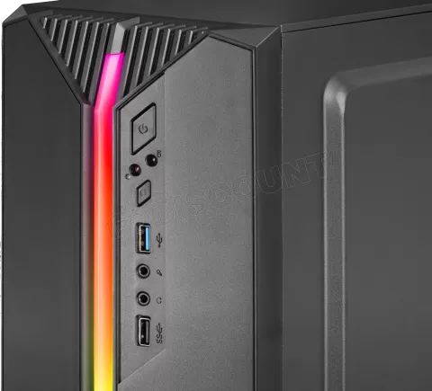 Photo de Boitier Mini Tour Micro ATX Mars Gaming MC-S1 RGB avec panneau vitré (Noir)