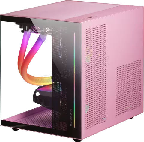 Photo de Boitier Mini Tour Micro ATX Mars Gaming MC-View avec panneaux vitrés (Rose)