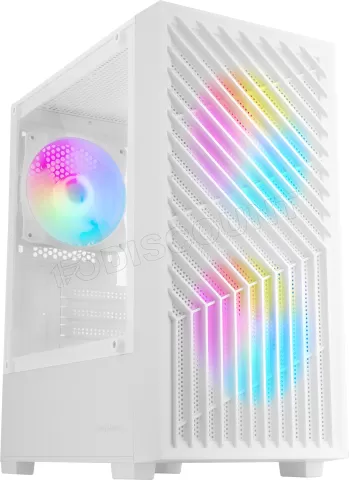 Photo de Boitier Mini Tour Micro ATX Mars Gaming MC-Vortex RGB avec panneau vitré (Blanc)