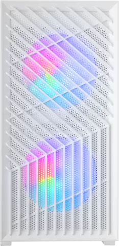Photo de Boitier Mini Tour Micro ATX Mars Gaming MC-Vortex RGB avec panneau vitré (Blanc)