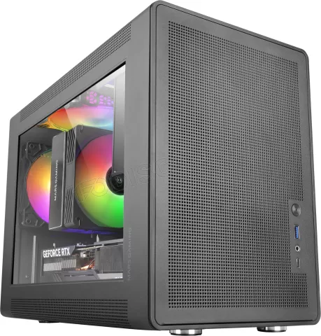 Photo de Boitier Mini Tour Micro ATX Mars Gaming MC-XPS avec panneau vitré (Noir)