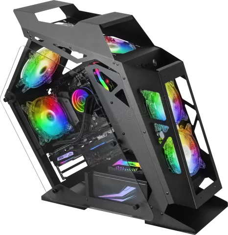 Photo de Boitier Mini Tour Micro ATX Mars Gaming MC61 RGB avec panneau vitré (Noir)