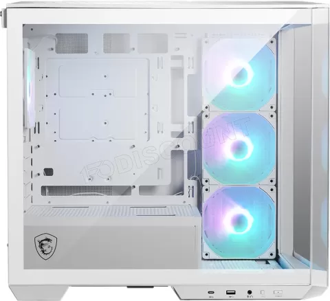 Photo de Boitier Mini Tour Micro ATX MSI Mag Pano M100R Project Zero RGB avec panneaux vitrés (Blanc)