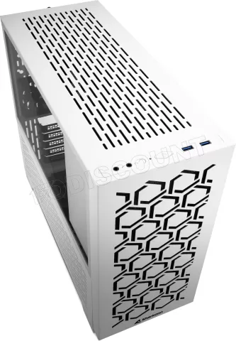 Photo de Boitier Mini Tour Micro ATX Sharkoon MS-Y1000 avec panneau vitré (Blanc)