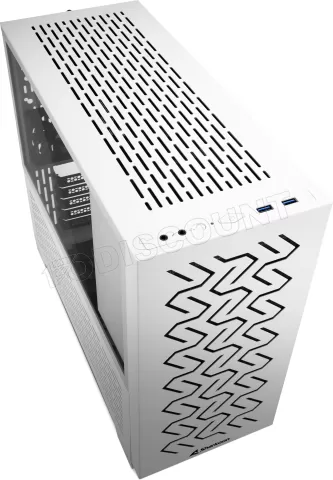 Photo de Boitier Mini Tour Micro ATX Sharkoon MS-Z1000 avec panneau vitré (Blanc)