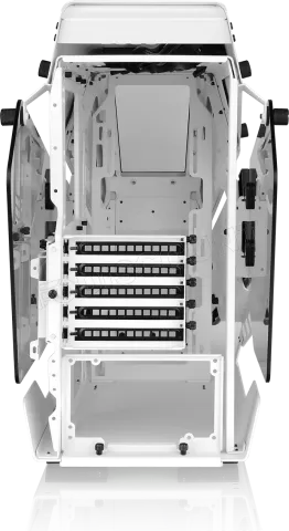 Photo de Boitier Mini Tour Micro ATX Thermaltake AH T200 avec panneau vitré (Blanc)