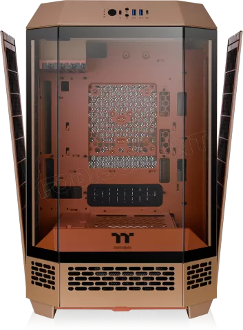 Photo de Boitier Mini Tour Micro ATX Thermaltake The Tower 300 avec panneaux vitrés (Marron)