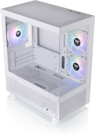 Photo de Boitier Mini Tour Micro ATX Thermaltake View 170 TG RGB avec panneau vitré (Blanc)