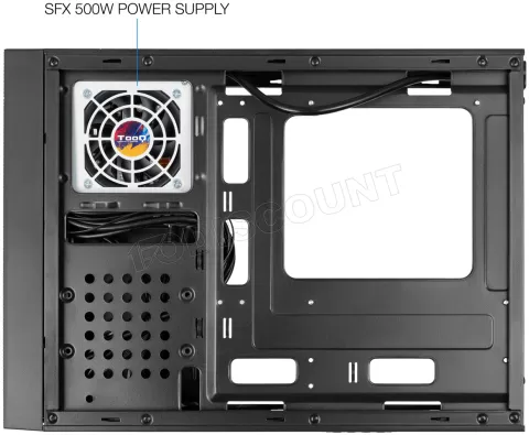 Photo de Boitier Mini Tour Micro ATX TooQ TQC-3008U3C + Alimentation 500W (Noir)