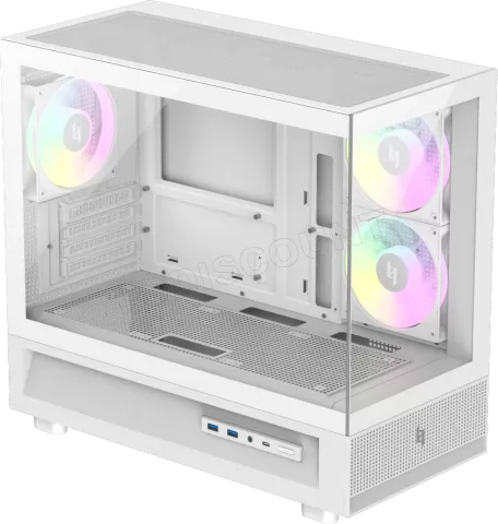 Photo de Boitier Mini Tour Micro ATX Xeron Nex C31 RGB  avec panneaux vitrés (Blanc)