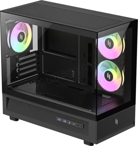 Photo de Boitier Mini Tour Micro ATX Xeron Nex C31 RGB  avec panneaux vitrés (Noir)