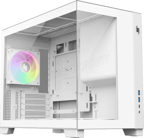 Photo de Boitier Mini Tour Micro ATX Xeron Nex C33 RGB  avec panneaux vitrés (Blanc)