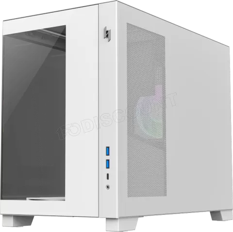 Photo de Boitier Mini Tour Micro ATX Xeron Nex C33 RGB  avec panneaux vitrés (Blanc)