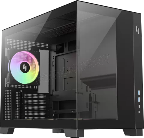 Photo de Boitier Mini Tour Micro ATX Xeron Nex C33 RGB  avec panneaux vitrés (Noir)