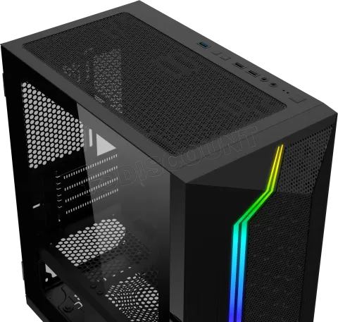 Photo de Boitier Mini Tour Micro ATX Xigmatek Gemini II RGB avec panneau vitré (Noir)