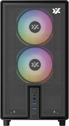 Photo de Boitier Mini Tour Micro ATX XYZ Atom RGB avec panneau vitré (Noir)