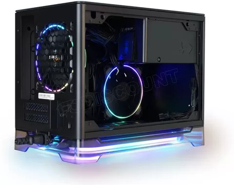 Photo de Boitier Mini Tour Mini ITX InWin A1 Plus RGB avec panneau vitré + Alimentation 650W (Noir)