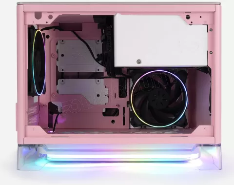 Photo de Boitier Mini Tour Mini ITX InWin A1 Plus RGB avec panneau vitré + Alimentation 650W (Rose)