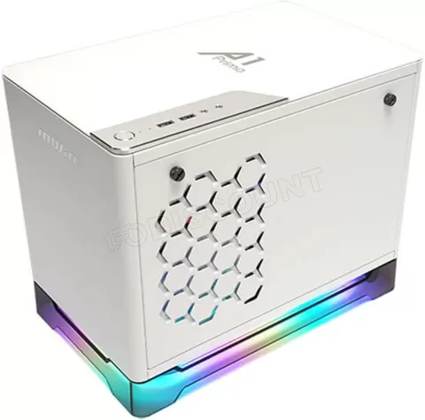 Photo de Boitier Mini Tour Mini ITX InWin A1 Prime RGB avec panneau vitré + Alimentation 750W (Blanc)