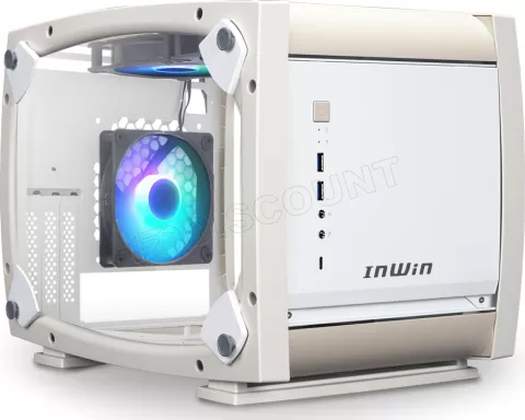 Photo de Boitier Mini Tour Mini ITX InWin Explorer avec panneaux vitrés (Blanc/Beige)