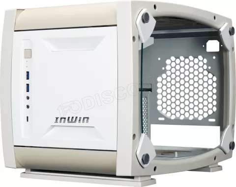 Photo de Boitier Mini Tour Mini ITX InWin Explorer avec panneaux vitrés (Blanc/Beige)