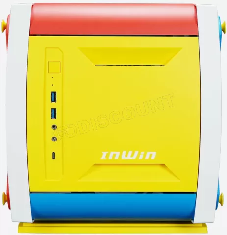 Photo de Boitier Mini Tour Mini ITX InWin Explorer avec panneaux vitrés (Blanc/Bleu/Rouge/Jaune)