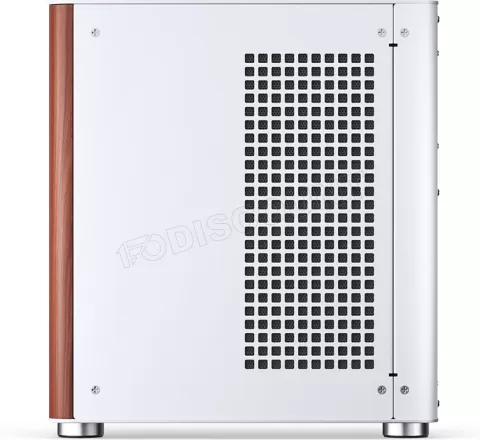 Photo de Boitier Mini Tour Mini ITX Jonsbo TK-0 avec panneaux vitrés (Blanc/Marron)