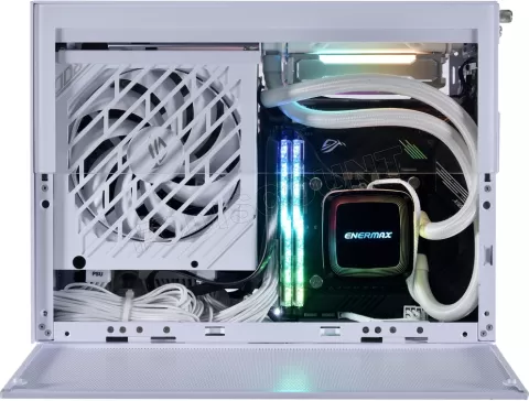 Photo de Boitier Mini Tour Mini ITX Lian-Li Q58 PCIe 3.0 Edition RGB avec panneau vitré (Blanc)