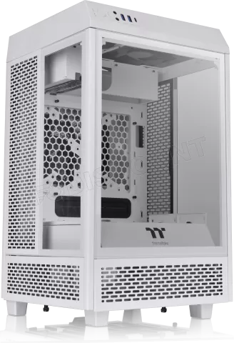 Photo de Boitier Mini Tour Mini ITX Thermaltake The Tower 100 avec panneaux vitrés (Blanc)