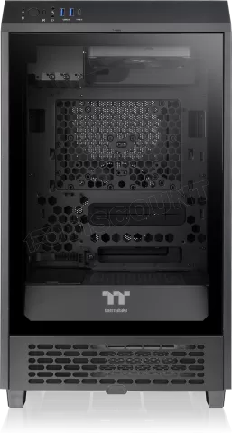 Photo de Boitier Mini Tour Mini ITX Thermaltake The Tower 200 avec panneaux vitrés (Noir)