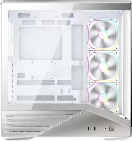 Photo de Boitier Moyen Tour ATX 1stPlayer GM7 RGB avec panneaux vitrés (Argent)