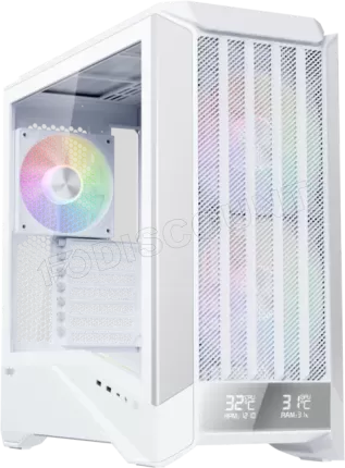 Photo de Boitier Moyen Tour ATX 1stPlayer GM8 RGB avec panneau vitré (Blanc)