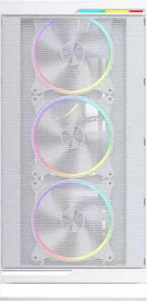 Photo de Boitier Moyen Tour ATX 1stPlayer GP9 RGB avec panneau vitré (Blanc)