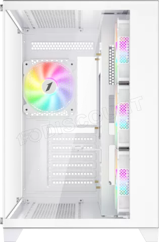 Photo de Boitier Moyen Tour ATX 1stPlayer MV8-TP RGB avec panneaux vitrés (Blanc)