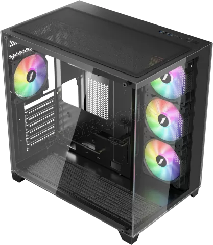 Photo de Boitier Moyen Tour ATX 1stPlayer MV8-TP RGB  avec panneaux vitrés (Noir)