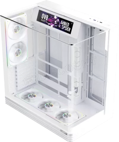 Photo de Boitier Moyen Tour ATX 1stPlayer OV8S RGB avec panneaux vitrés (Blanc)