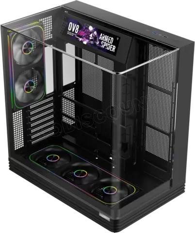 Photo de Boitier Moyen Tour ATX 1stPlayer OV8S RGB avec panneaux vitrés (Noir)