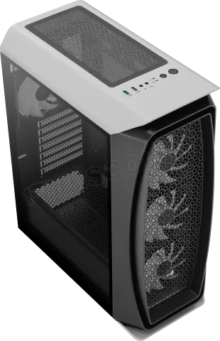 Photo de Boitier Moyen Tour ATX AeroCool Aero One avec panneau vitré (Blanc/Noir)