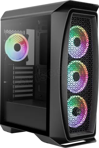 Photo de Boitier Moyen Tour ATX AeroCool Aero One Duo RGB avec panneau vitré (Noir)