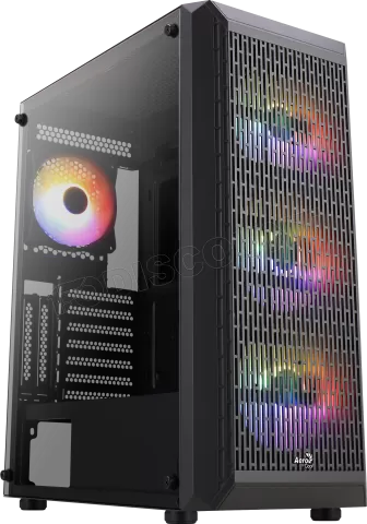 Photo de Boitier Moyen Tour ATX AeroCool Beam v2 RGB avec panneaux vitrés (Noir)