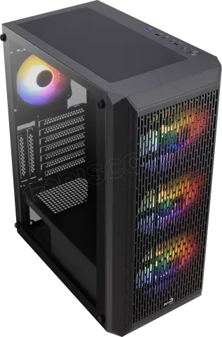 Photo de Boitier Moyen Tour ATX AeroCool Beam v2 RGB avec panneaux vitrés (Noir)