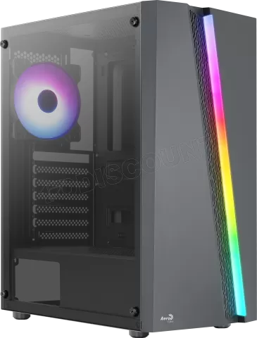 Photo de Boitier Moyen Tour ATX AeroCool Blade RGB avec panneau vitré (Noir)