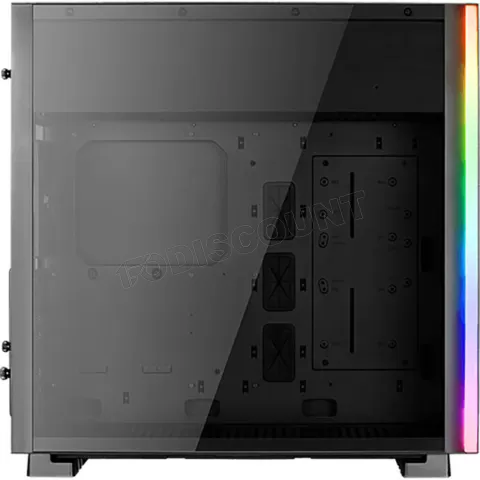 Photo de Boitier Moyen Tour ATX AeroCool Glo RGB avec panneau vitré (Noir)