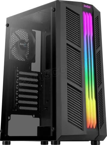 Photo de Boitier Moyen Tour ATX AeroCool Prime RGB avec panneau vitré (Noir)