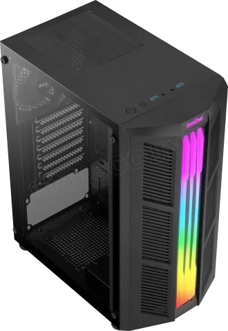 Photo de Boitier Moyen Tour ATX AeroCool Prime RGB avec panneau vitré (Noir)