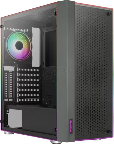 Photo de Boitier Moyen Tour ATX AeroCool Skribble RGB avec panneaux vitrés (Noir)