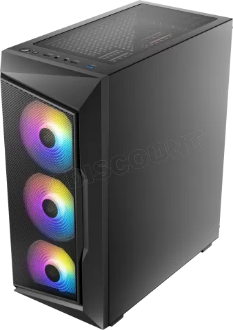 Photo de Boitier Moyen Tour ATX Antec AX61 Elite RGB avec panneau vitré (Noir)