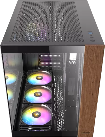 Photo de Boitier Moyen Tour ATX Antec CX800 Wood RGB avec panneaux vitrés (Noir)