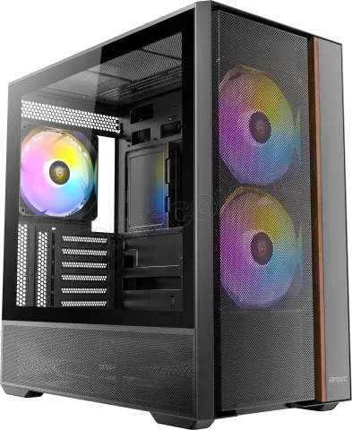 Photo de Boitier Moyen Tour ATX Antec Flux Rear RGB avec panneau vitré (Noir)